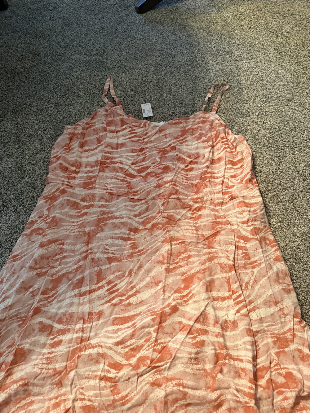 Maurices Coral and White Printed Mini Dress